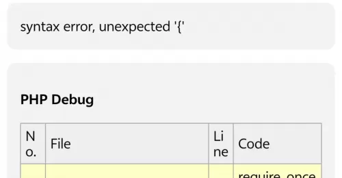 勋章中心页面出现报错syntax error, unexpected '{'